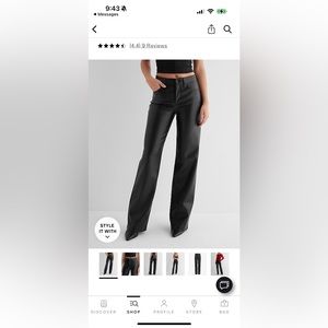 Express Faux Leather Straight Leg Pants 10R